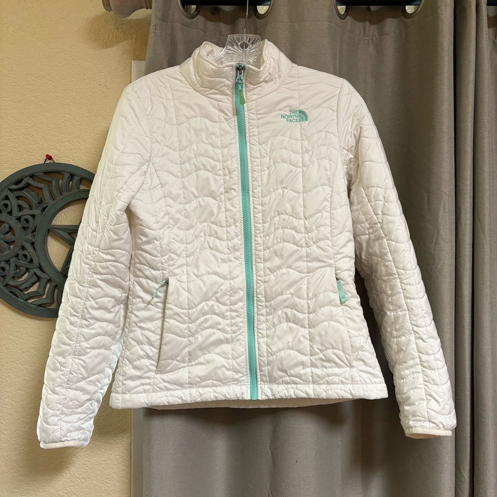 The North Face White and Teal Bombay Insulated Jacket